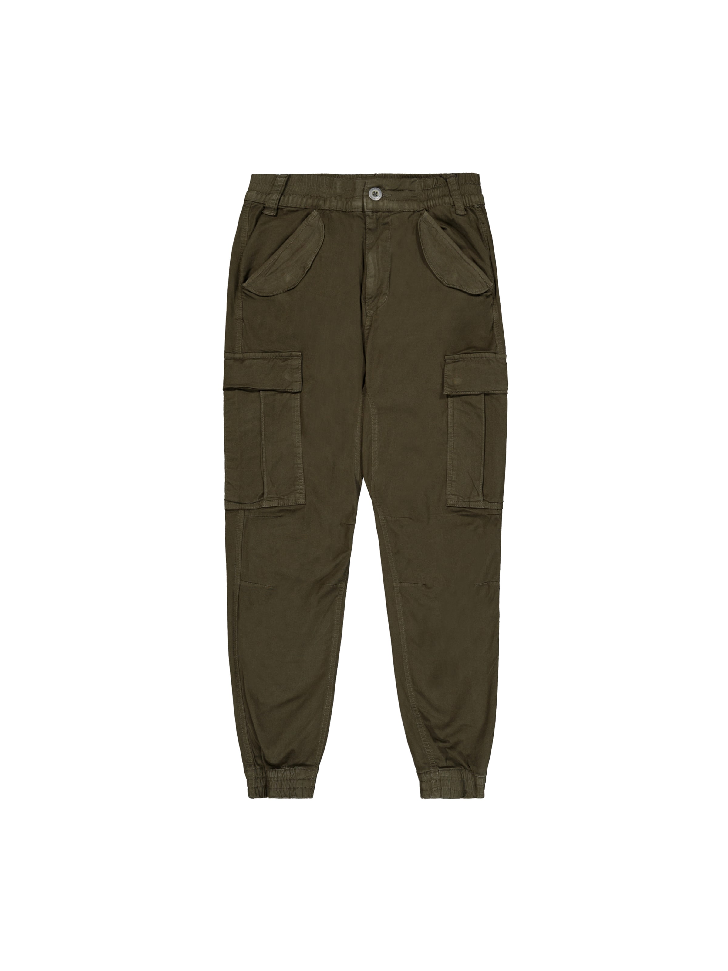 ALPHA INDUSTRIES Tapered Cargobyxa 'Airman' i grön: framsida