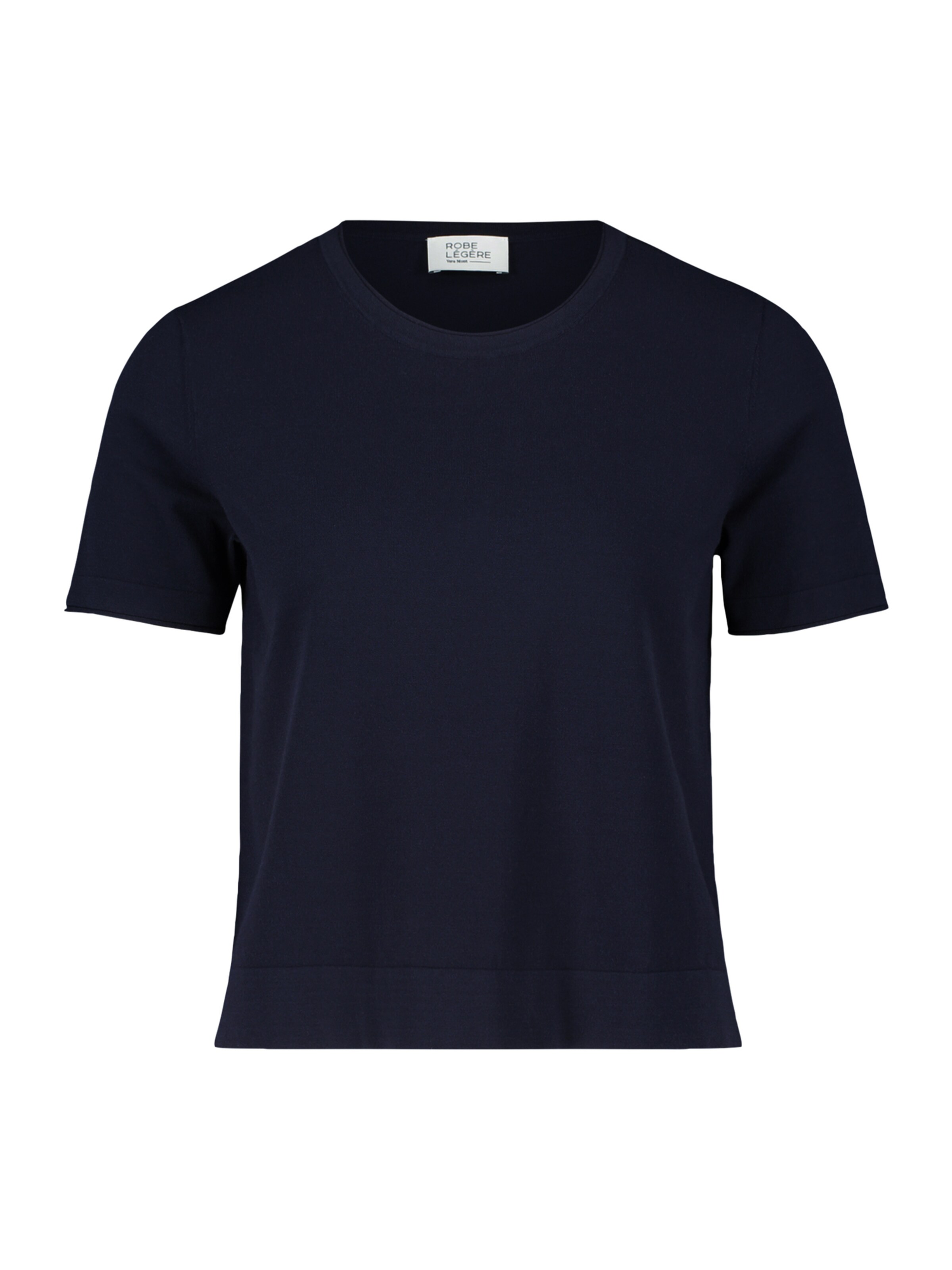 Vera Mont Feinstrickpullover mit Rundhalsausschnitt in Blau: Vorderseite