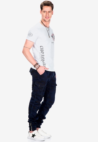 CIPO & BAXX Tapered Cargo trousers in Blue