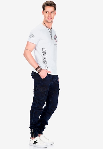 CIPO & BAXX Tapered Cargo Pants in Blue