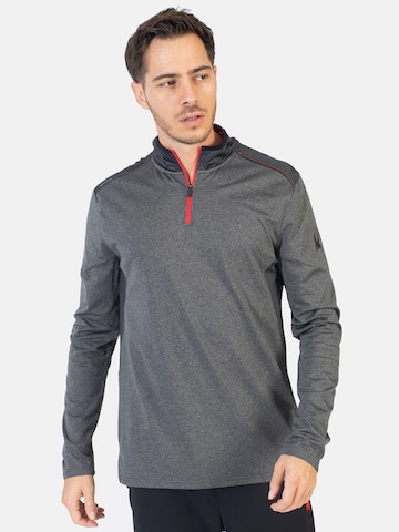 Sweat de sport Spyder en gris : devant