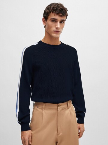 BOSS Sweater 'Pontevico' in Blue: front