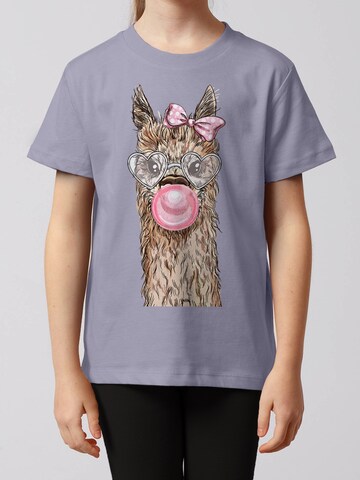 watabout.kids Shirt 'Alpaka' in Lila: voorkant