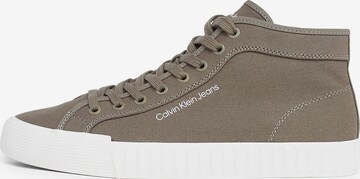 Calvin Klein Jeans Sneakers hoog in Groen: voorkant