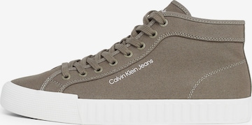 Calvin Klein Jeans High-Top Sneakers in Green: front