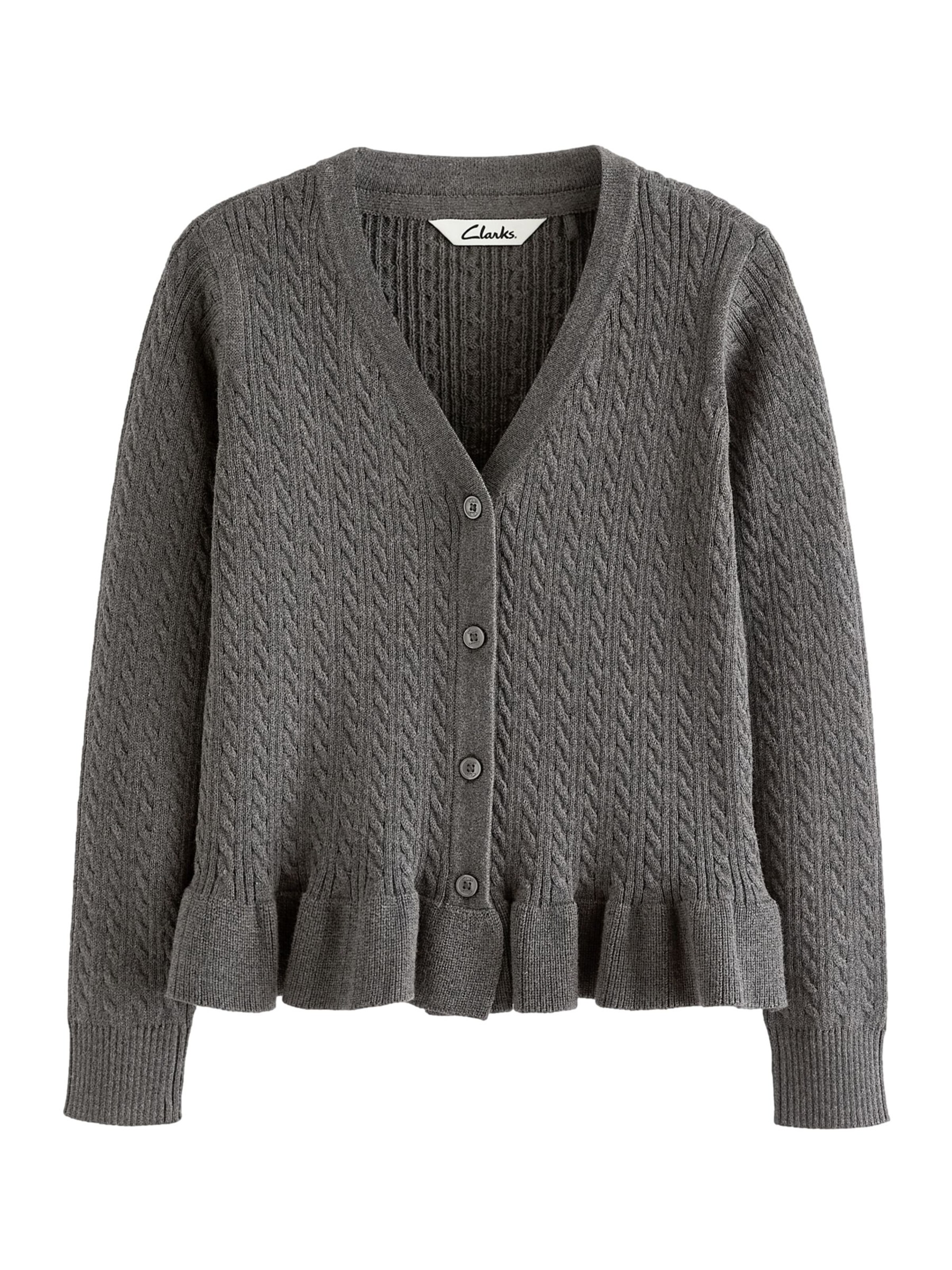 CLARKS Вязаная кофта в Серый: спереди