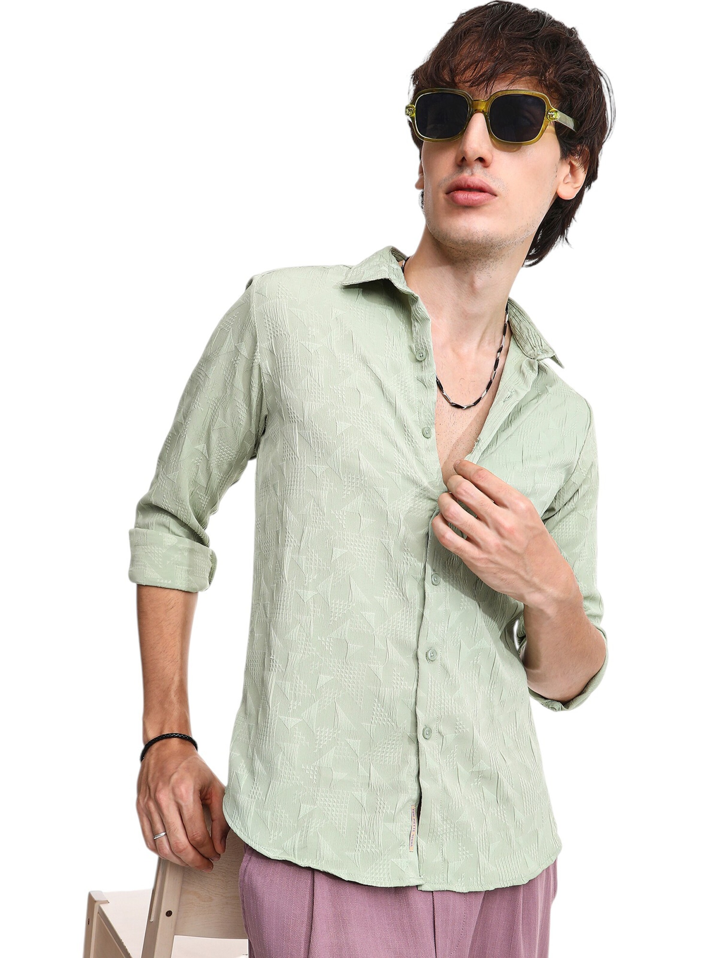 Campus Sutra Regular Fit Skjorte 'Tiara' i grøn