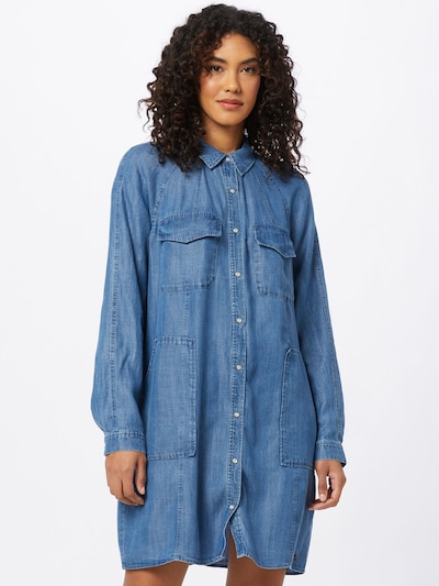 Rochie de vară 'TENCEL OVERSIZED SHIRT DRESS' Superdry pe albastru, Vizualizare model