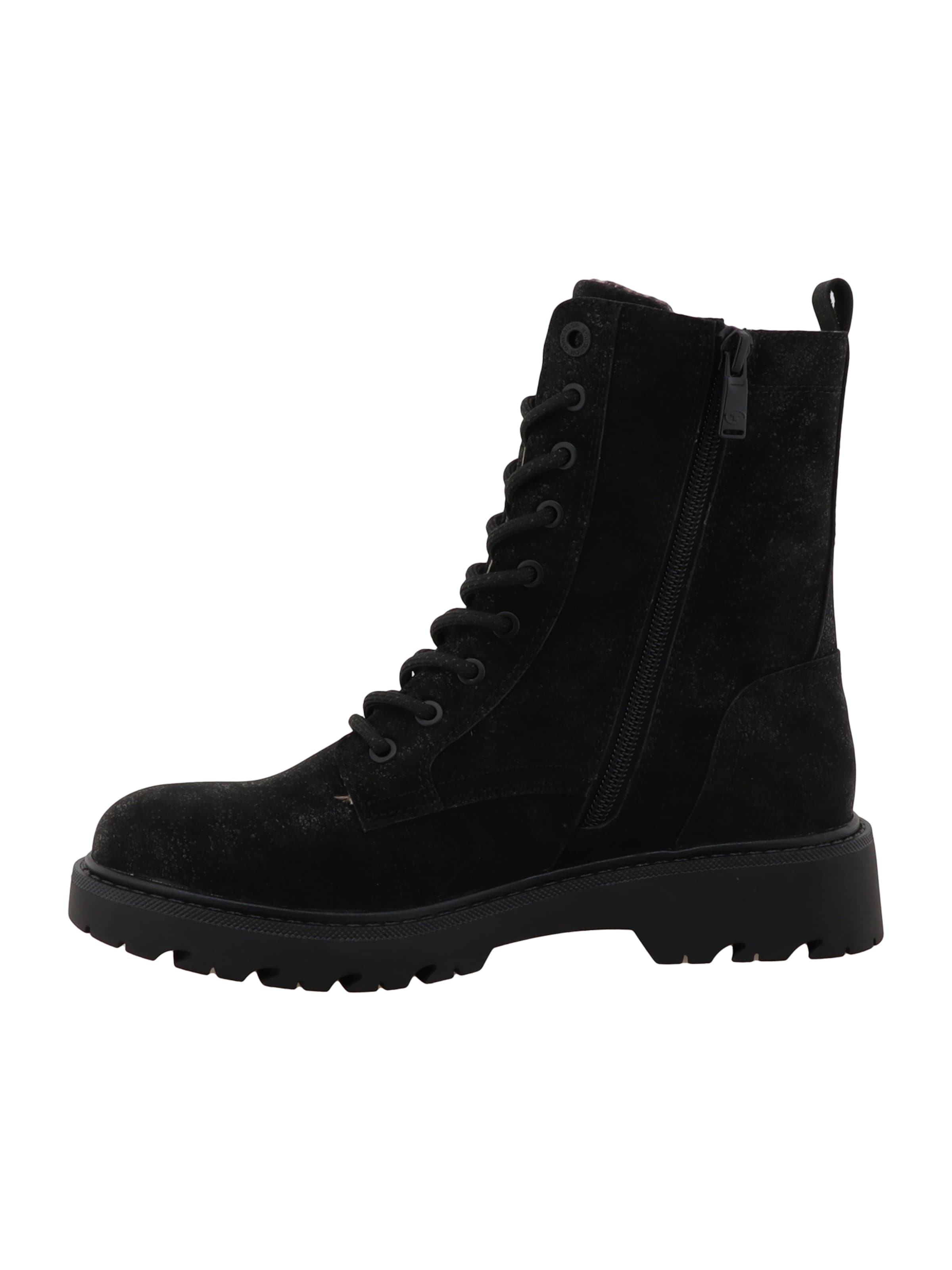 Bottines à lacets TOM TAILOR en noir