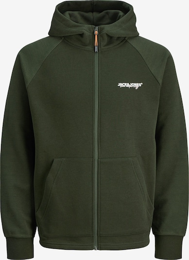 JACK & JONES Collegetakki 'Thatcher' koossa S värissä tummanvihreä / valkoinen, Tuotenäkymä
