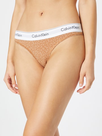 Calvin Klein Underwear Thong in Yellow: front