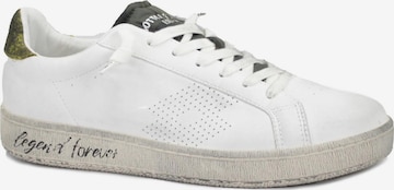 Baskets basses 'LOTTO LEGGENDA 223619 autograph white camouflage yellow bianco uomo sneakers lacci pelle' LOTTO en blanc : devant