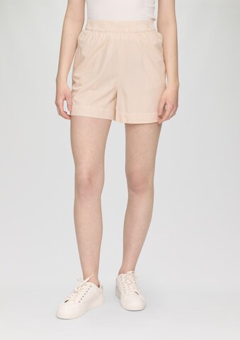 QS Regular Broek in Beige: voorkant