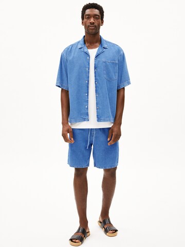 ARMEDANGELS Comfort fit Overhemd in Blauw