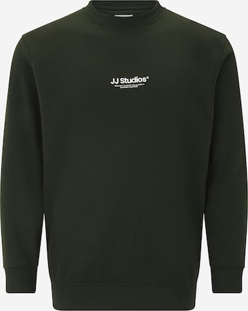Jack & Jones PlusSweater majica 'JJESOHO' - zelena boja: prednji dio