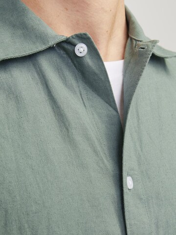 JACK & JONES Comfort fit Button Up Shirt 'Faro' in Green