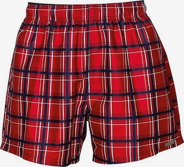 Shorts de bain wavebreaker en rouge : devant