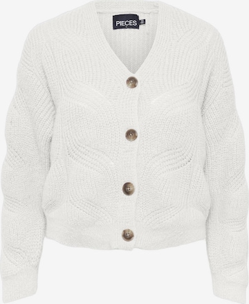 PIECES Knit Cardigan 'CORNELIA' in White: front