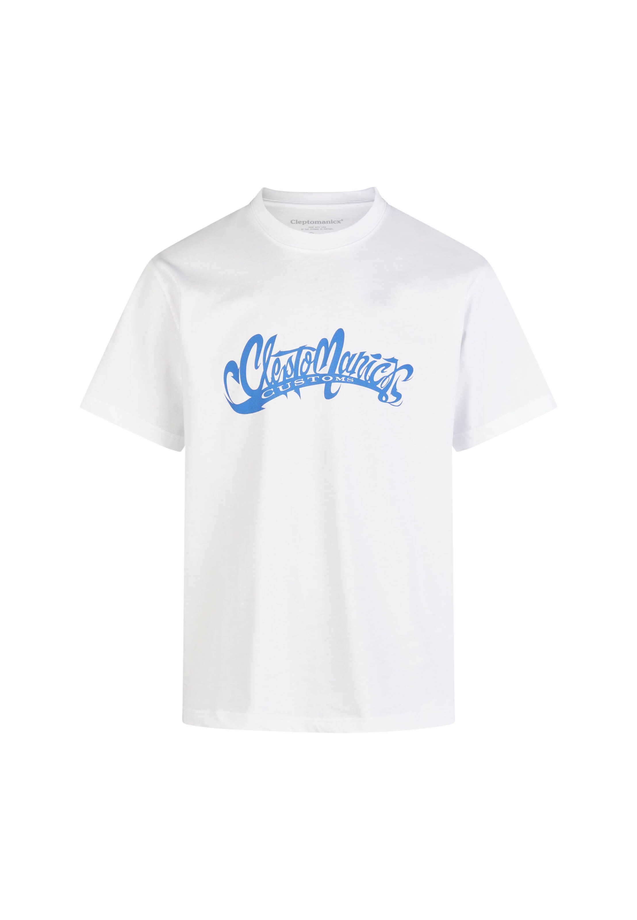 Cleptomanicx T-Shirt 'Clepto Customs' in weiß, Produktansicht