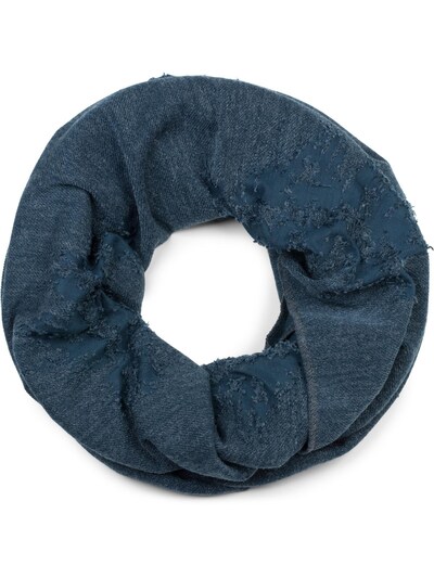 styleBREAKER Schlauchschal 'Loop Schal Destroyed Look' in One Size in blau, Produktansicht