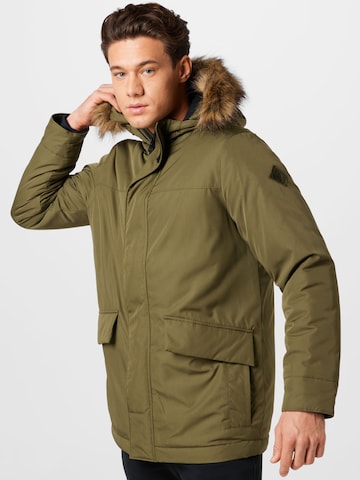 HOLLISTER Winter Parka in Green: front