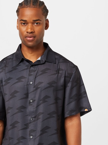 ELLESSE Comfort fit Button Up Shirt 'Capri' in Black