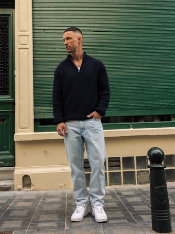 DAN FOX APPAREL Свитер 'Leart' в Синий