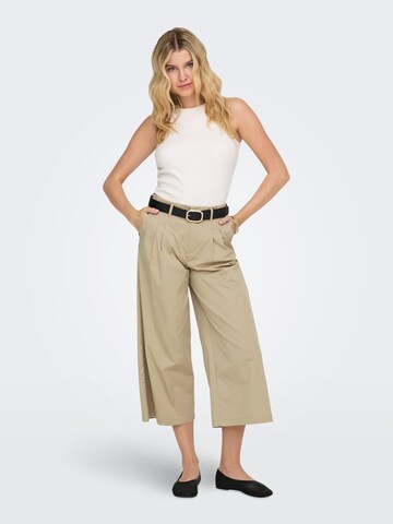 Wide Leg Pantalon à pince 'ONLTanny' ONLY en beige
