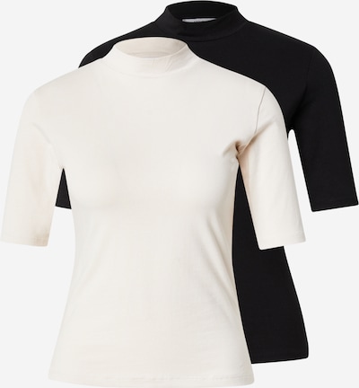 ABOUT YOU T-Krekls 'Lenni', krāsa - gaiši bēšs / melns, Preces skats