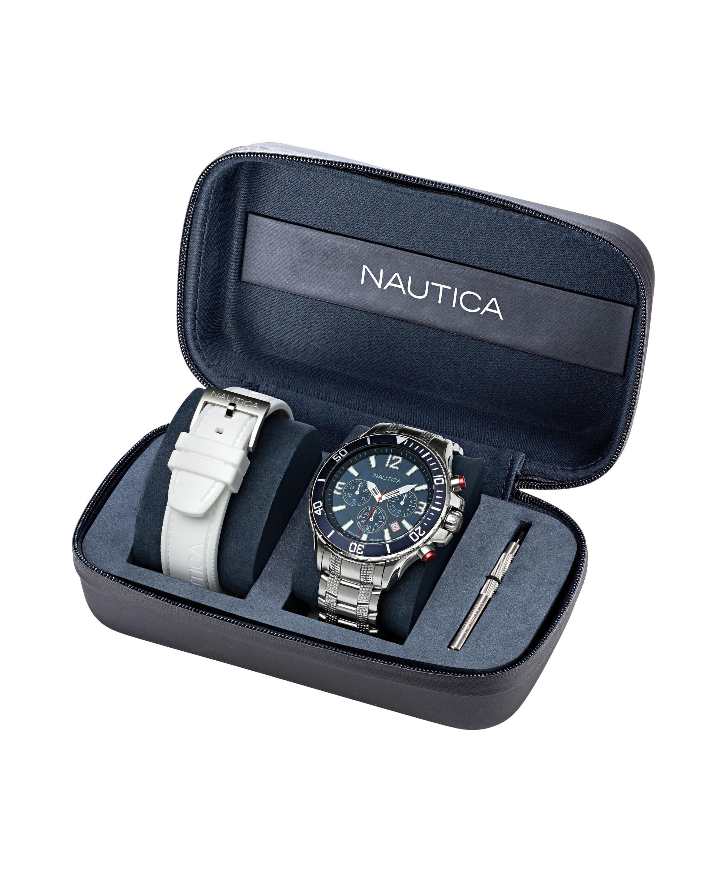 NAUTICA Sports watch ' NST ' in Silver
