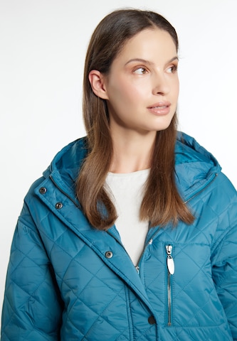 Usha Between-Seasons Coat in Blue