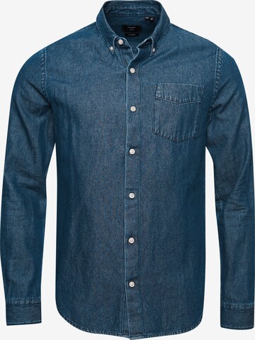 Superdry Tapered Overhemd in Blauw