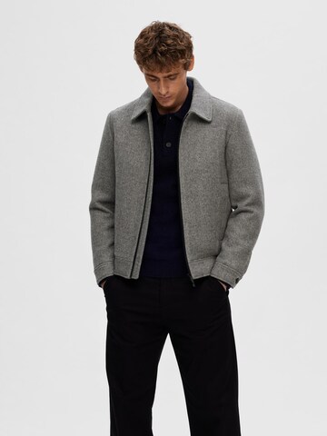 SELECTED Between-season jacket 'Filip' in Grey: front