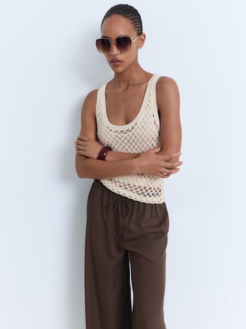 Wide Leg Pantalon MANGO en marron