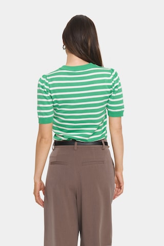 SAINT TROPEZ Sweter 'Mila' w kolorze zielony