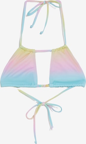 Bershka Bustier Bikinitop in Geel: voorkant