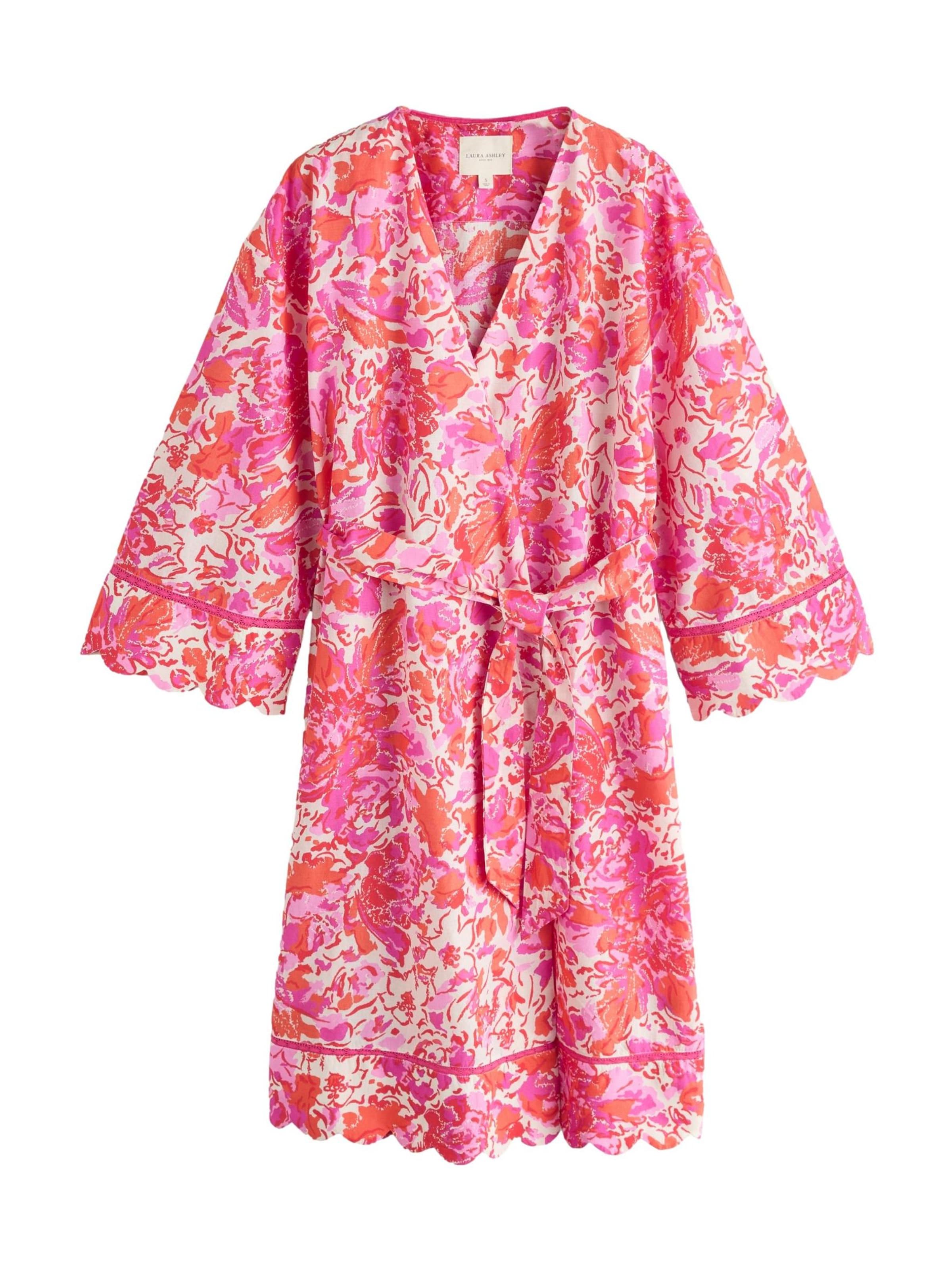 LAURA ASHLEY Домашний халат в Кремовый / Ярко-розовый / Красный / Оранжево-красный, Обзор товара