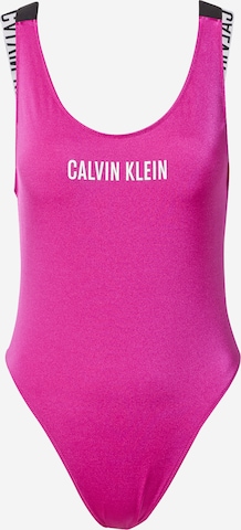 Maillot de bain Calvin Klein Swimwear en rose : devant