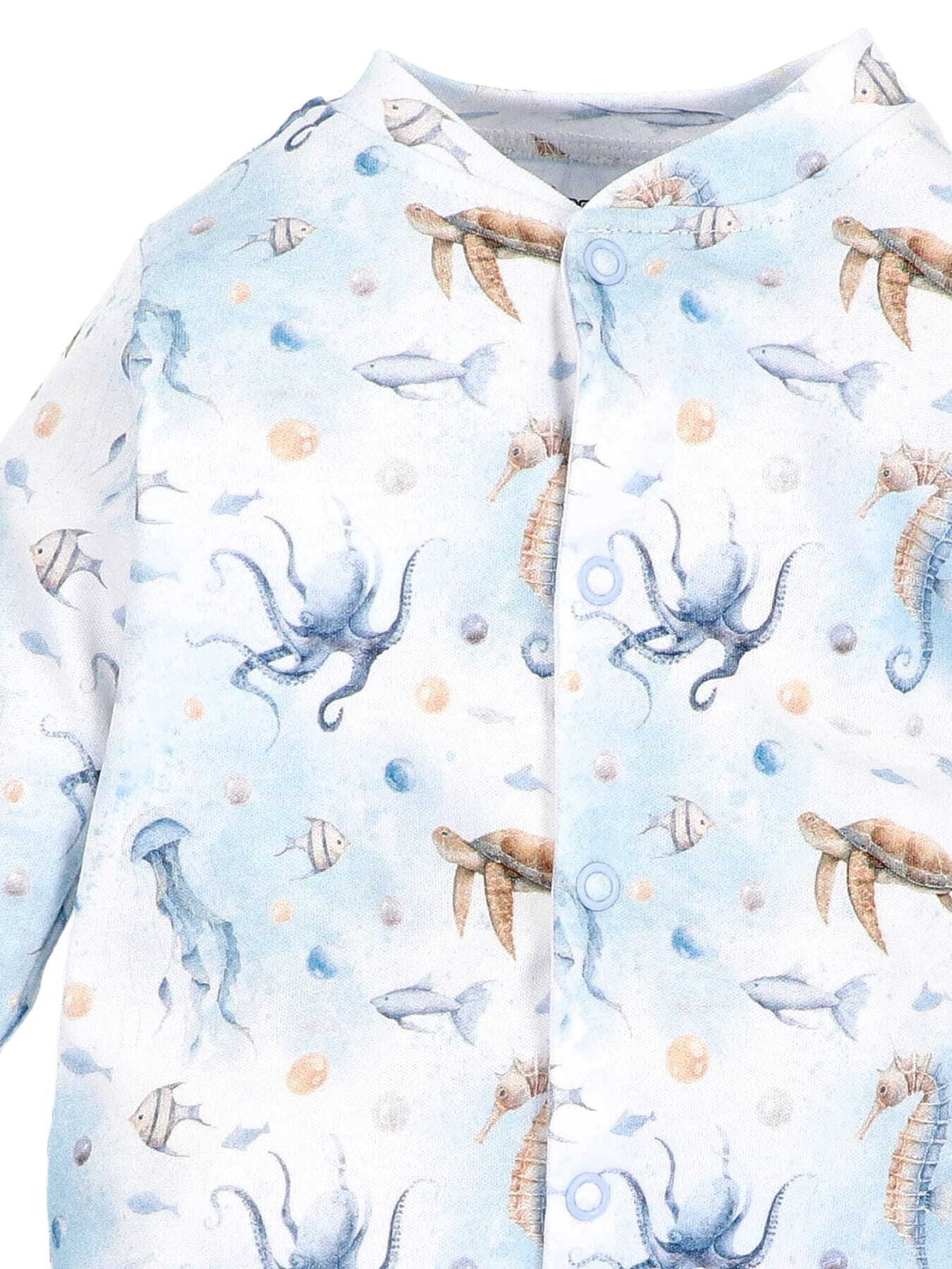 NINI Rompertje/body 'Meerestiere' in Blauw