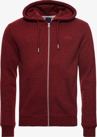 Superdry Sweat jacket in Red: front