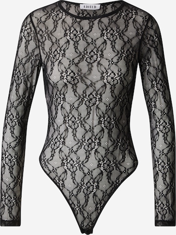 juoda EDITED Marškinėliai-glaustinukė 'Janiya': priekis