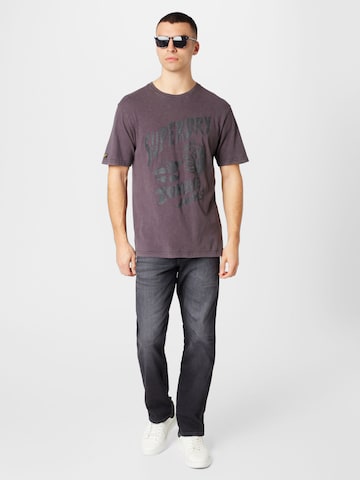 Superdry - Acampanado Camiseta 'Flyer' en lila