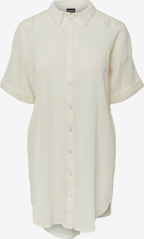 PIECES Sukienka koszulowa 'Terra' w kolorze biały: przód
