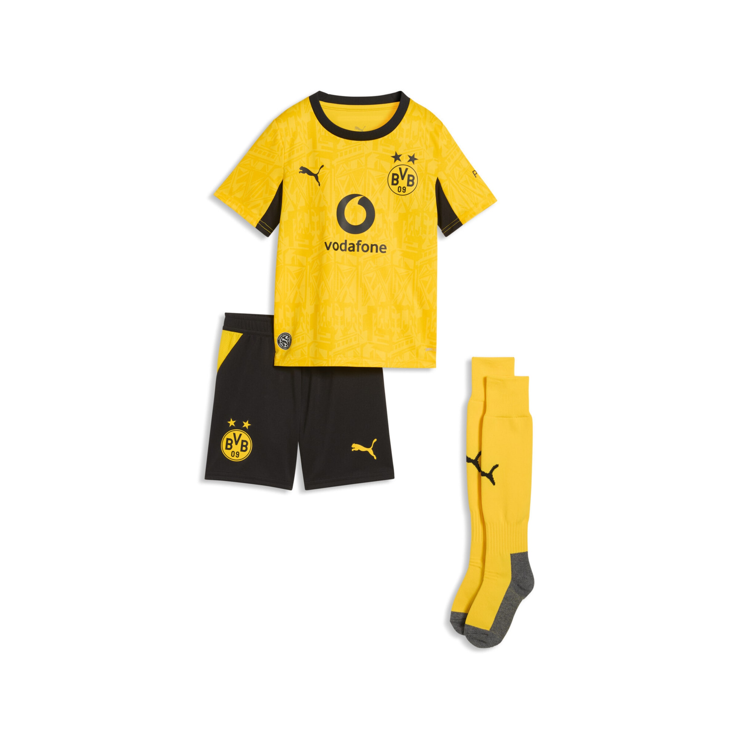 PUMA Regular Fit Set 'Borussia Dortmund' in Gelb: Vorderseite