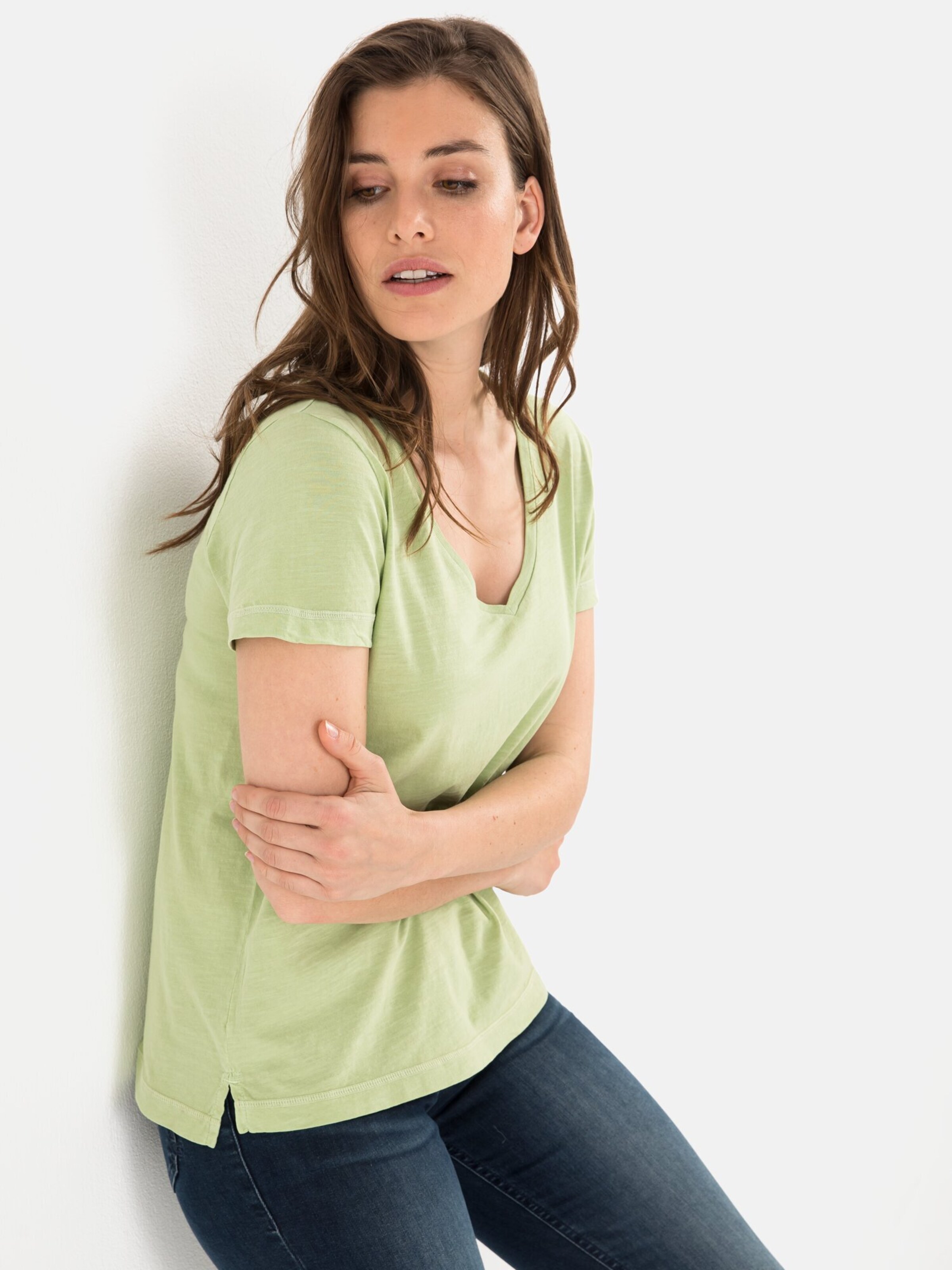 Frauen Shirts & Tops CAMEL ACTIVE T-Shirt aus Organic Cotton-Jersey in Hellgrün - PG03785