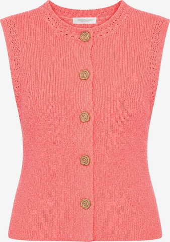 SASSYCLASSY Knitted Vest in Orange: front