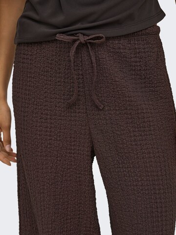 ONLY Wide leg Παντελόνι 'ONLERIKKA' σε καφέ