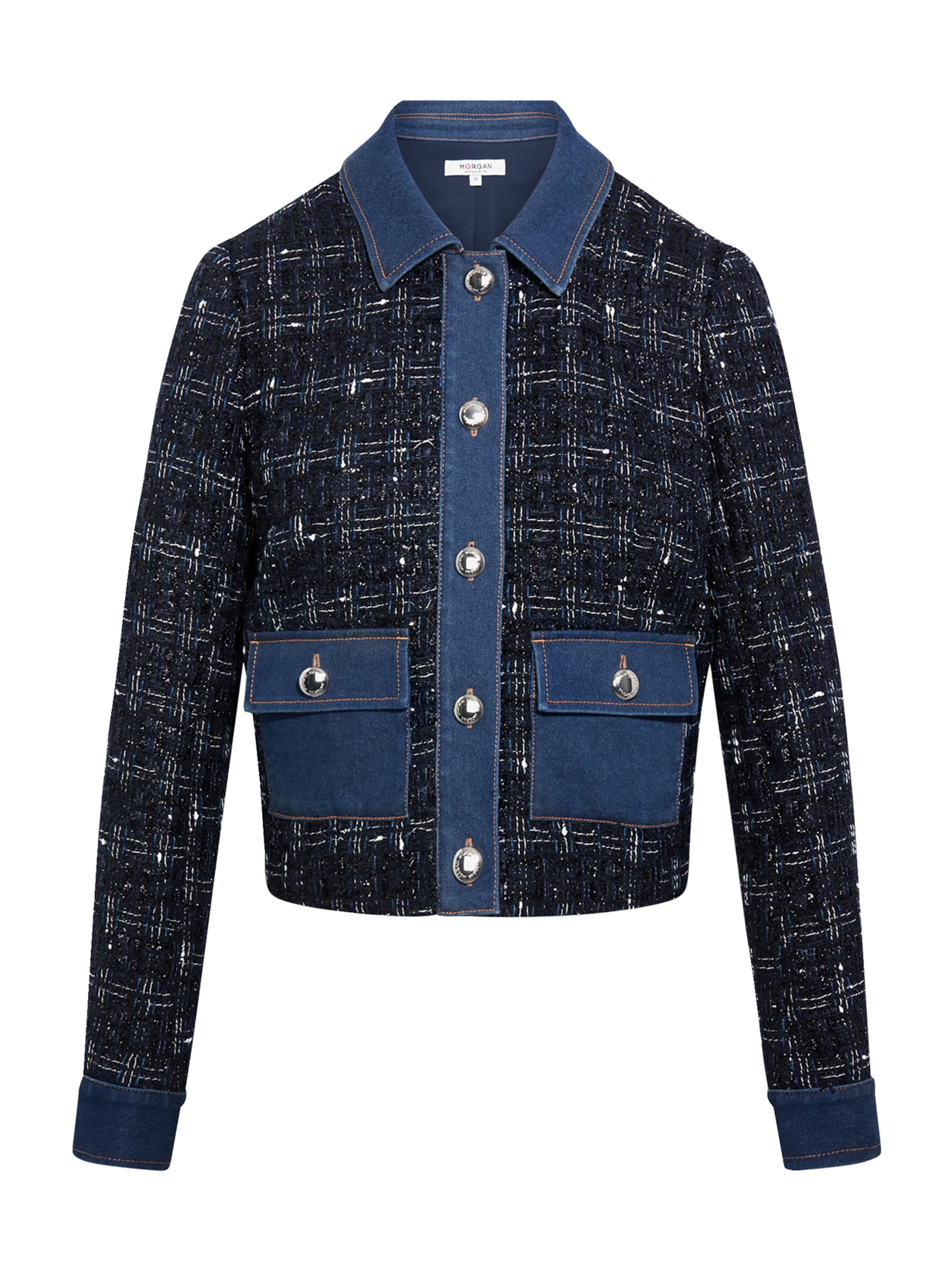 Morgan Φθινοπωρινό και ανοιξιάτικο μπουφάν '261-VINCA' σε μπλε: μπροστά