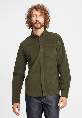 BLEND Regular fit Button Up Shirt 'Clody' in Green: front