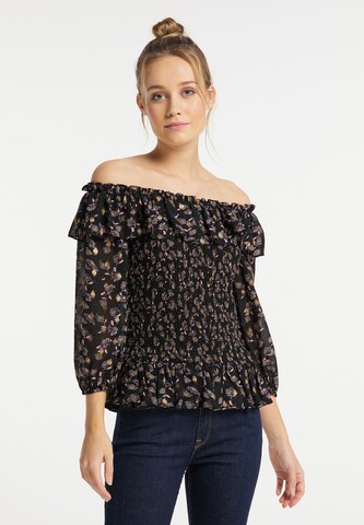 DreiMaster Vintage Blouse in Black: front